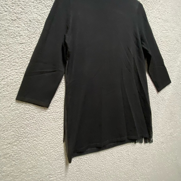 INC INTERNATIONAL CONCEPTS Shirt Women Large 3/4 Sleeve Fringed  Top - Picture 8 of 11